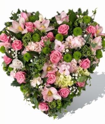 Heart   Loose Pink & White