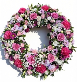 Pinks & Lilac Wreath